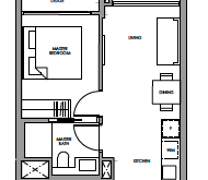 fourth-avenue-residences-floor-plan-1-bedroom-a1b-singapore