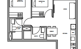 fourth-avenue-residences-floor-plan-2-bedroom-bp3b-singapore